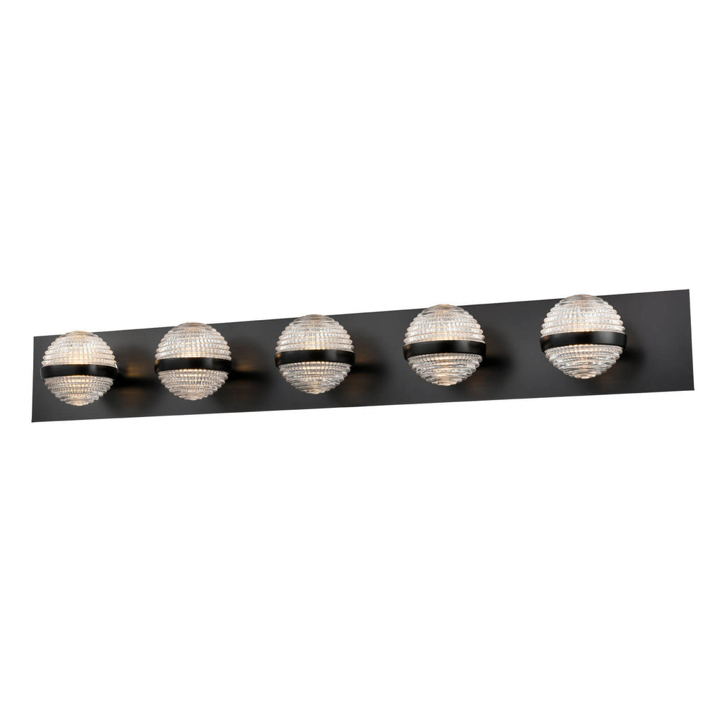 DVI LIGHTING DRYDEN 5 LT VANITY EBONY DVP37355EB-CRY