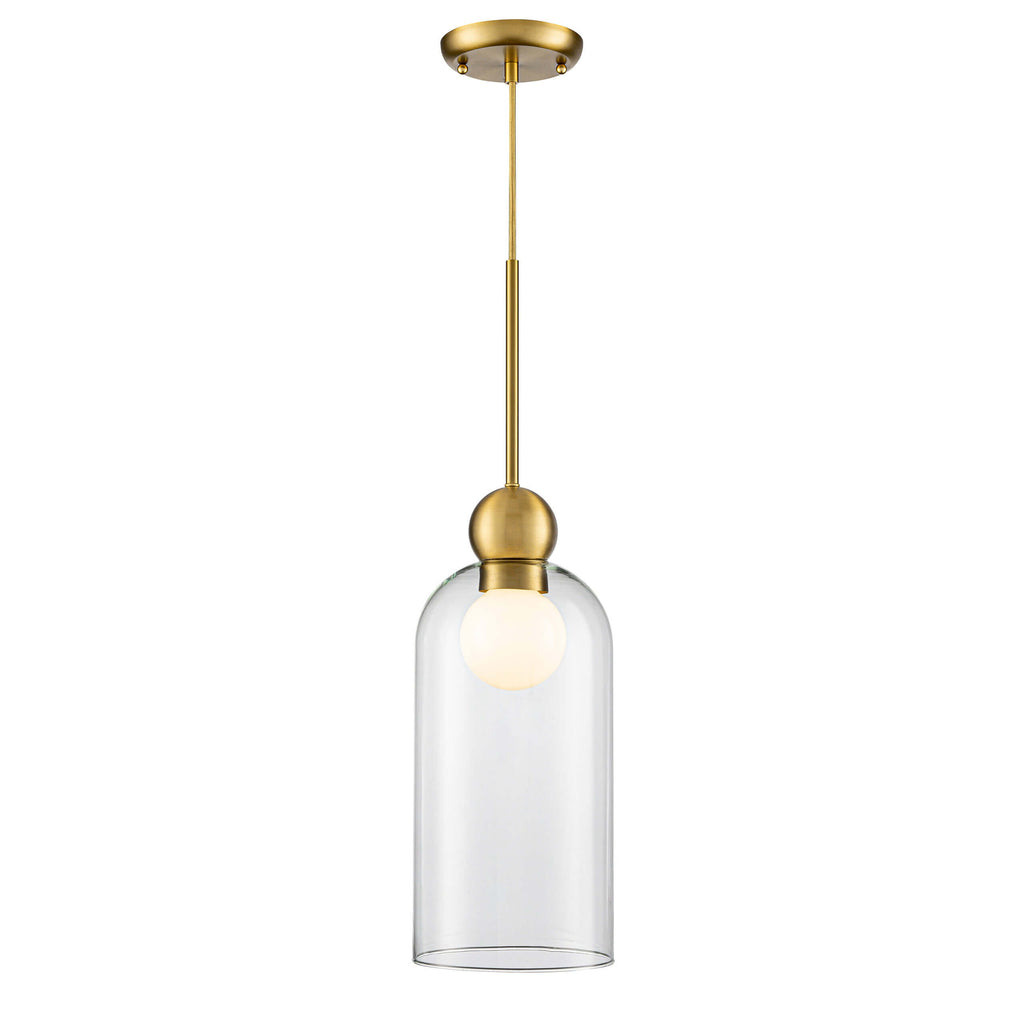 DVI LIGHTING HARIETTE MINI-PENDANT BRASS CLEAR DVP37621BR-CL