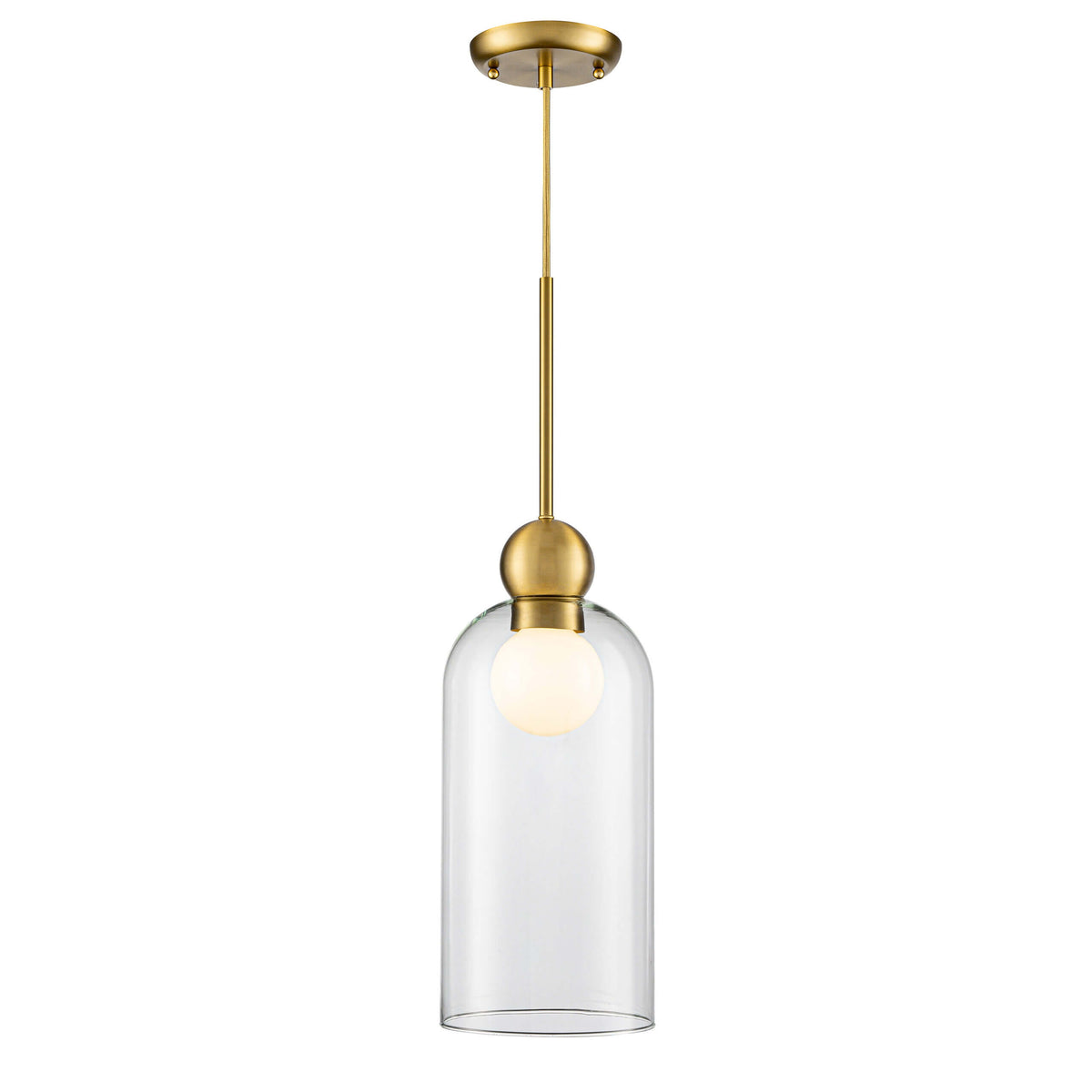 DVI LIGHTING HARIETTE MINI-PENDANT BRASS CLEAR DVP37621BR-CL
