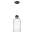 DVI LIGHTING HARIETTE MINI-PENDANT EBONY RIBBED DVP37621EB-RIC
