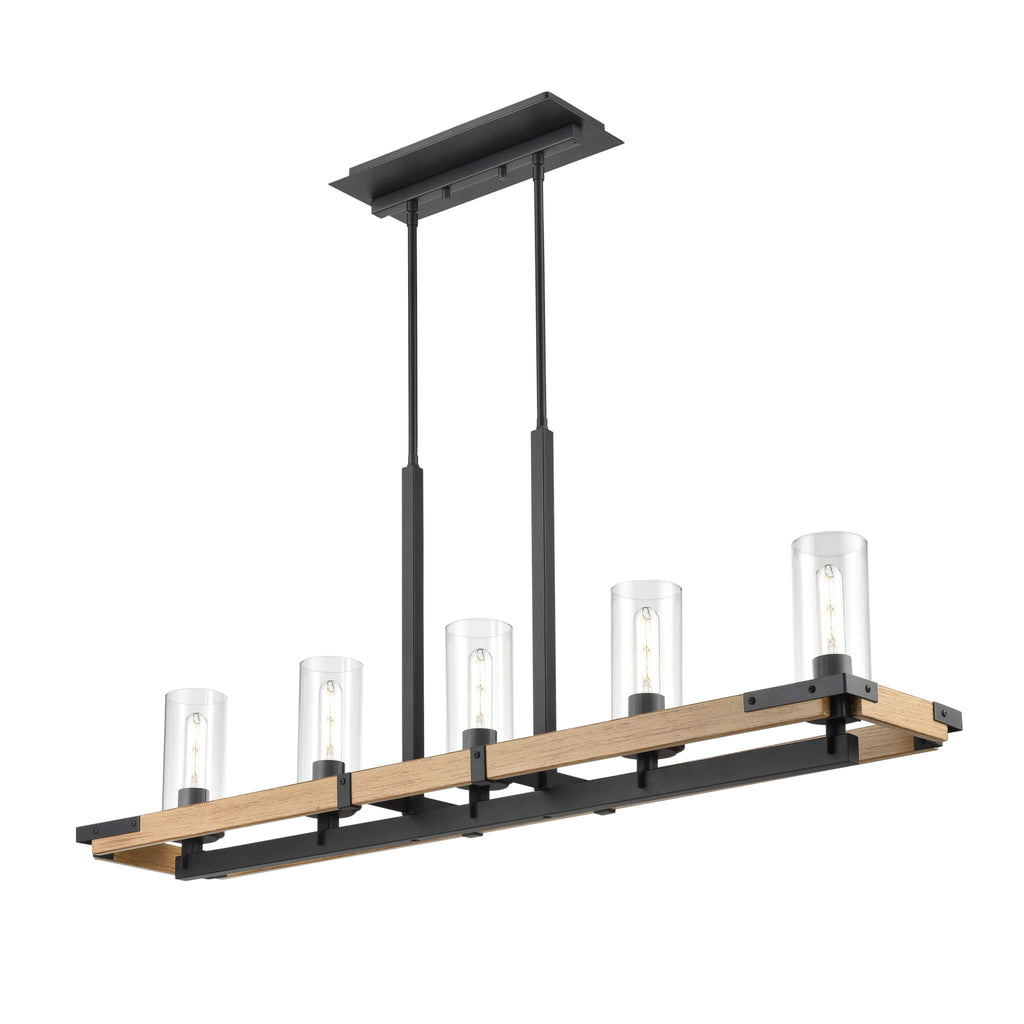 DVI LIGHTING OKANAGAN 5 LT LINEAR EBONY DVP38602EB+NW-CL
