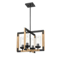 DVI LIGHTING OKANAGAN 4 LT PENDANT EBONY DVP38620EB+NW-CL