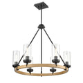 DVI LIGHTING OKANAGAN 6 LT CHANDELIER EBONY DVP38626EB+NW-CL