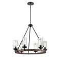 DVI LIGHTING OKANAGAN 6 LT CHANDELIER GRAPHITE DVP38626GR+IW-CL