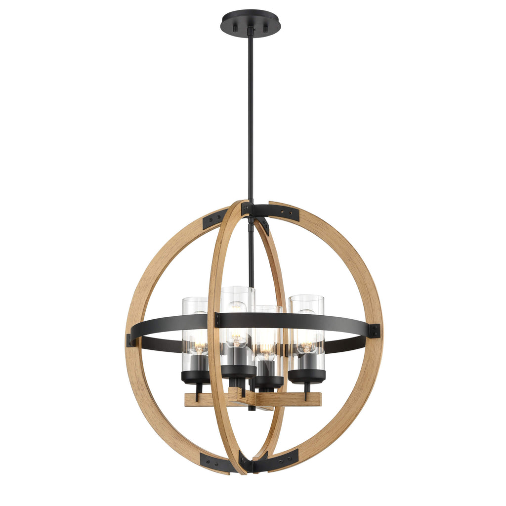 DVI LIGHTING OKANAGAN 4 LT ORB EBONY DVP38650EB+NW-CL