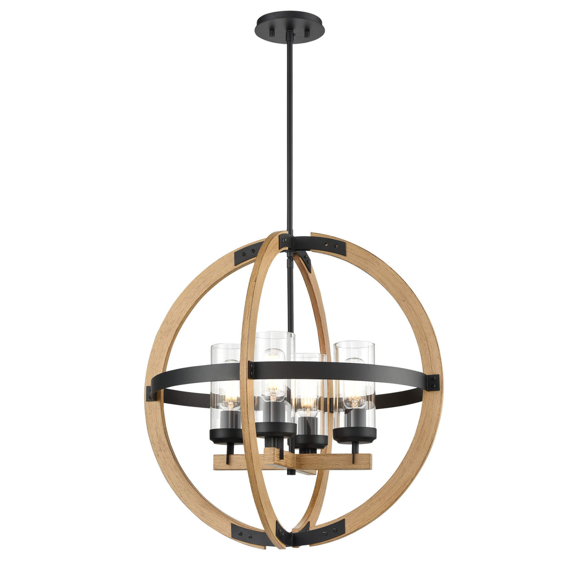 DVI LIGHTING OKANAGAN 4 LT ORB EBONY DVP38650EB+NW-CL
