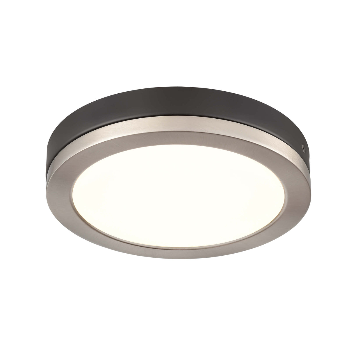 DVI LIGHTING TEMAGAMI FLUSH MOUNT SATIN NICKEL LED DVP39328SN+GR