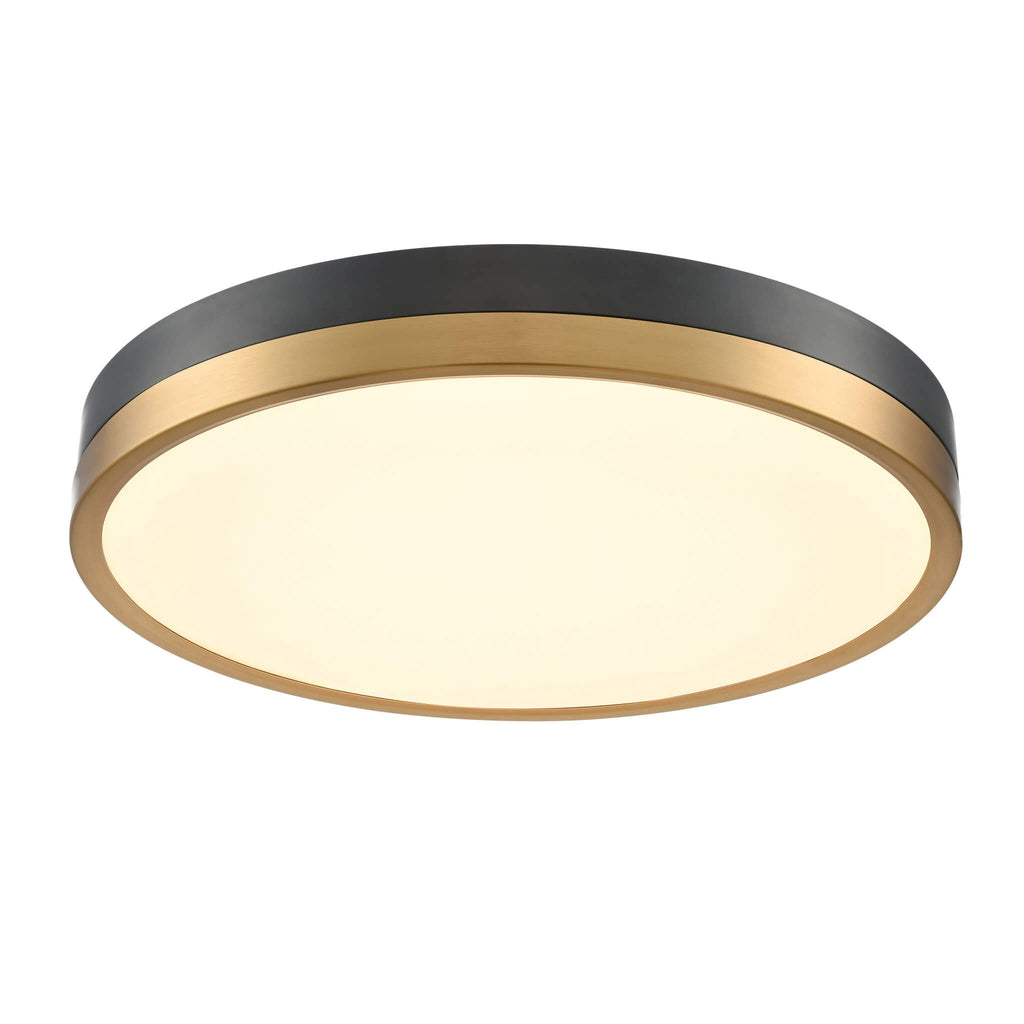 DVI LIGHTING TEMAGAMI 19.75" FLUSH MOUNT BRASS LED DVP39362BR+GR