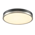 DVI LIGHTING TEMAGAMI 19.75" FLUSH MOUNT SATIN NICKEL LED DVP39362SN+GR