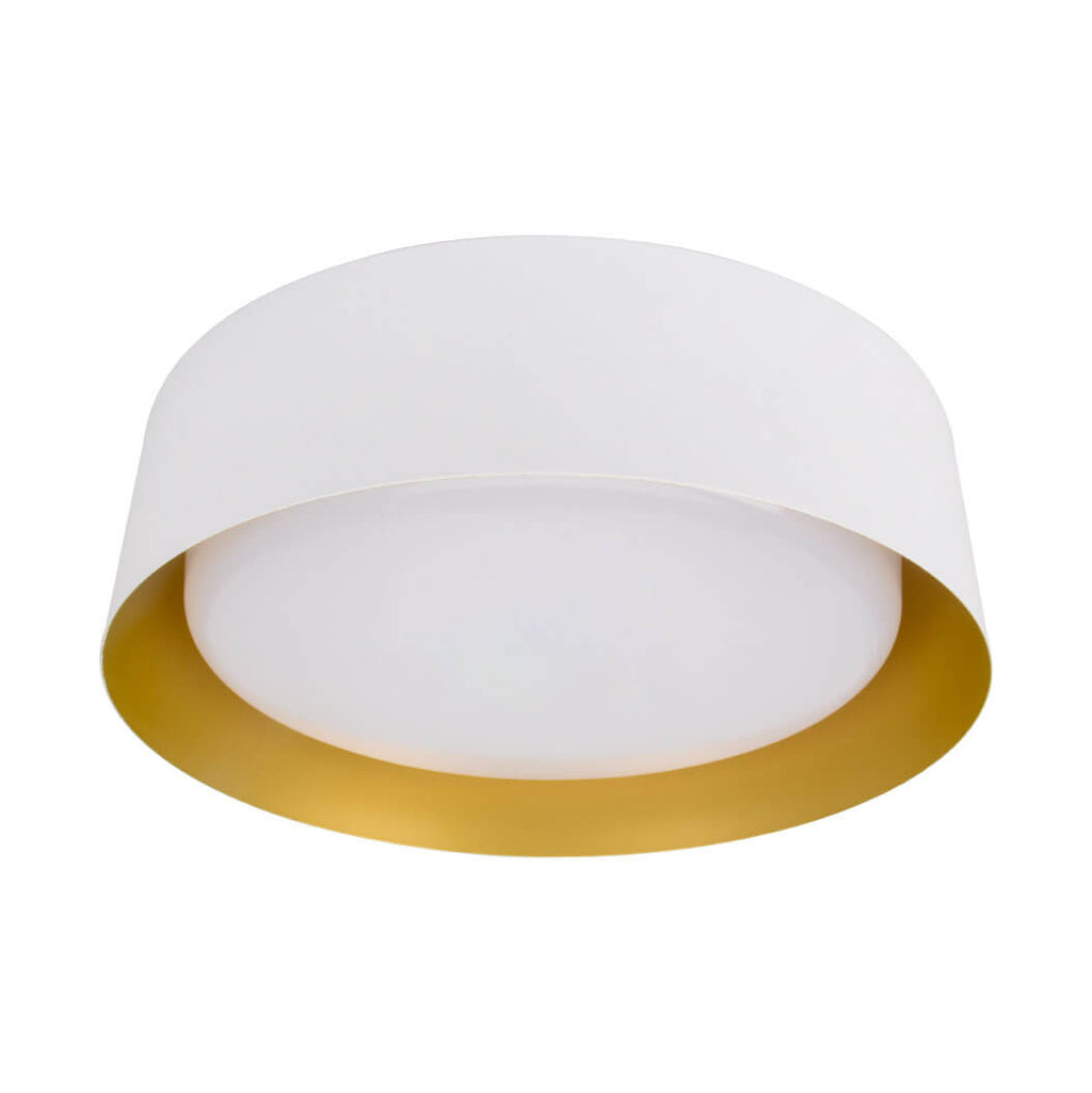 DVI LIGHTING YUKON LED 13" FLUSH MOUNT MATTE WHITE DVP39938AG+MW-AO