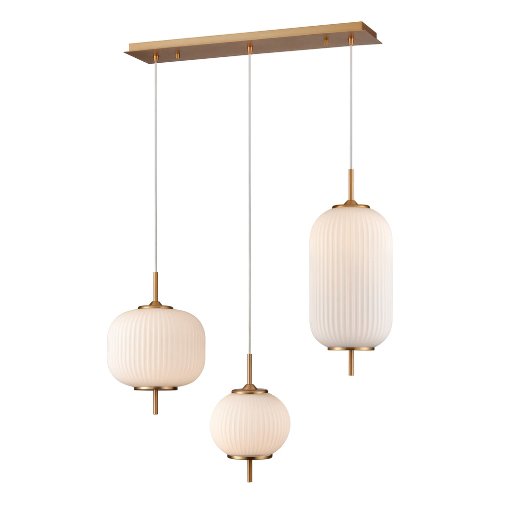 DVI LIGHTING MOUNT PEARL 3 LT LINEAR BRASS DVP40053BR-RIO