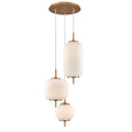 DVI LIGHTING MOUNT PEARL 3 LT CHANDELIER BRASS DVP40057BR-RIO