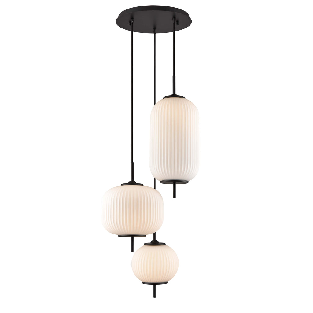 DVI LIGHTING MOUNT PEARL 3 LT CHANDELIER GRAPHITE DVP40057GR-RIO