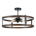 DVI LIGHTING OAKHURST 5 LT DUAL MOUNT GRAPHITE DVP40308GR+IW