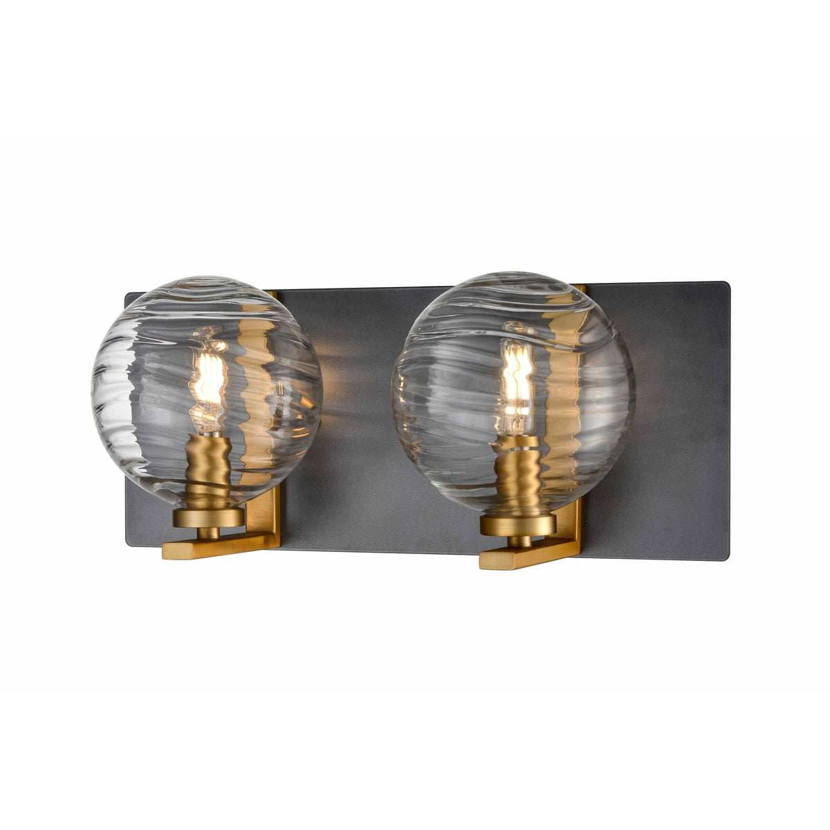 DVI LIGHTING TROPEA 2 LT VANITY BRASS DVP40422BR+GR-RPG
