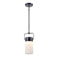 DVI LIGHTING TUXEDO MINI-PENDANT EBONY DVP40721EB+CH-OP