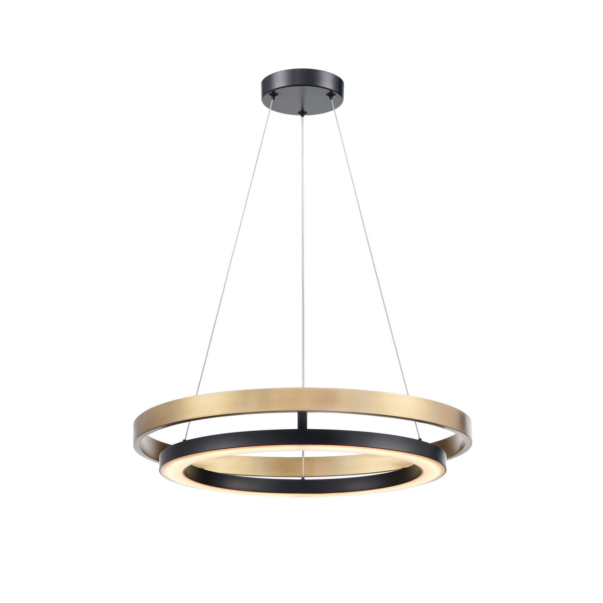 DVI LIGHTING CYBELE CCT 18" PENDANT EBONY DVP40847EB+BR-CCT