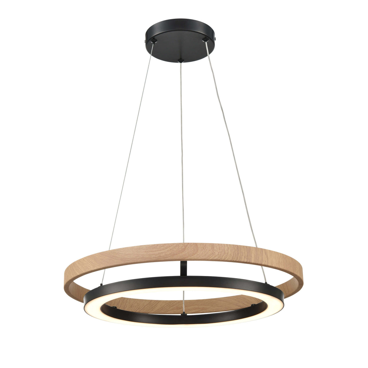 DVI LIGHTING CYBELE CCT 18" PENDANT EBONY WOOD SHADE DVP40847EB+NW-CCT