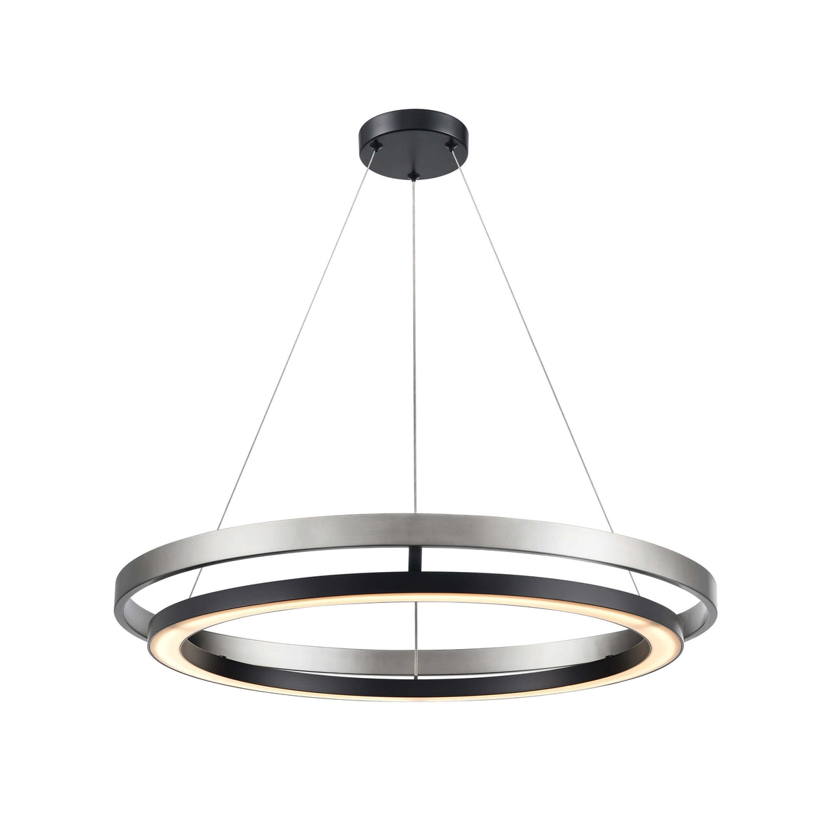 DVI LIGHTING CYBELE CCT 24" PENDANT EBONY BUFFED NICKEL DVP40848EB+BN-CCT
