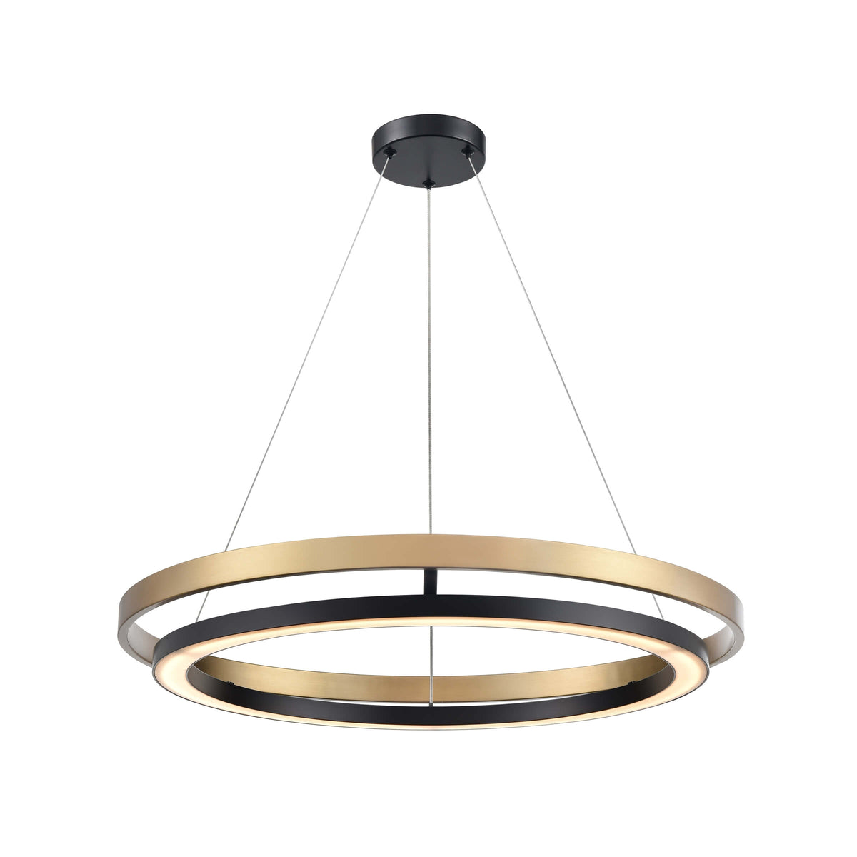 DVI LIGHTING CYBELE CCT 24" PENDANT EBONY BRASS DVP40848EB+BR-CCT