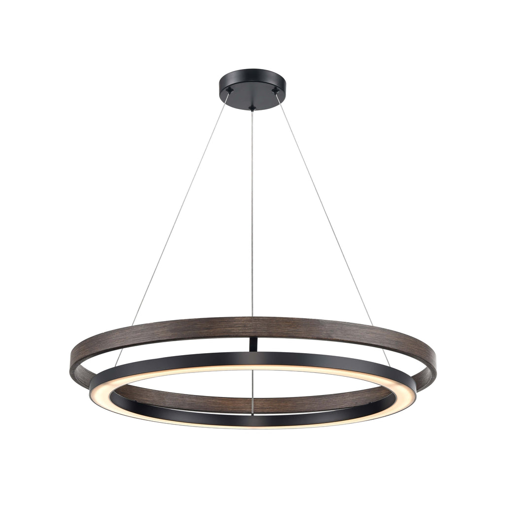 DVI LIGHTING CYBELE CCT 24" PENDANT EBONY IRONWOOD DVP40848EB+IW-CCT