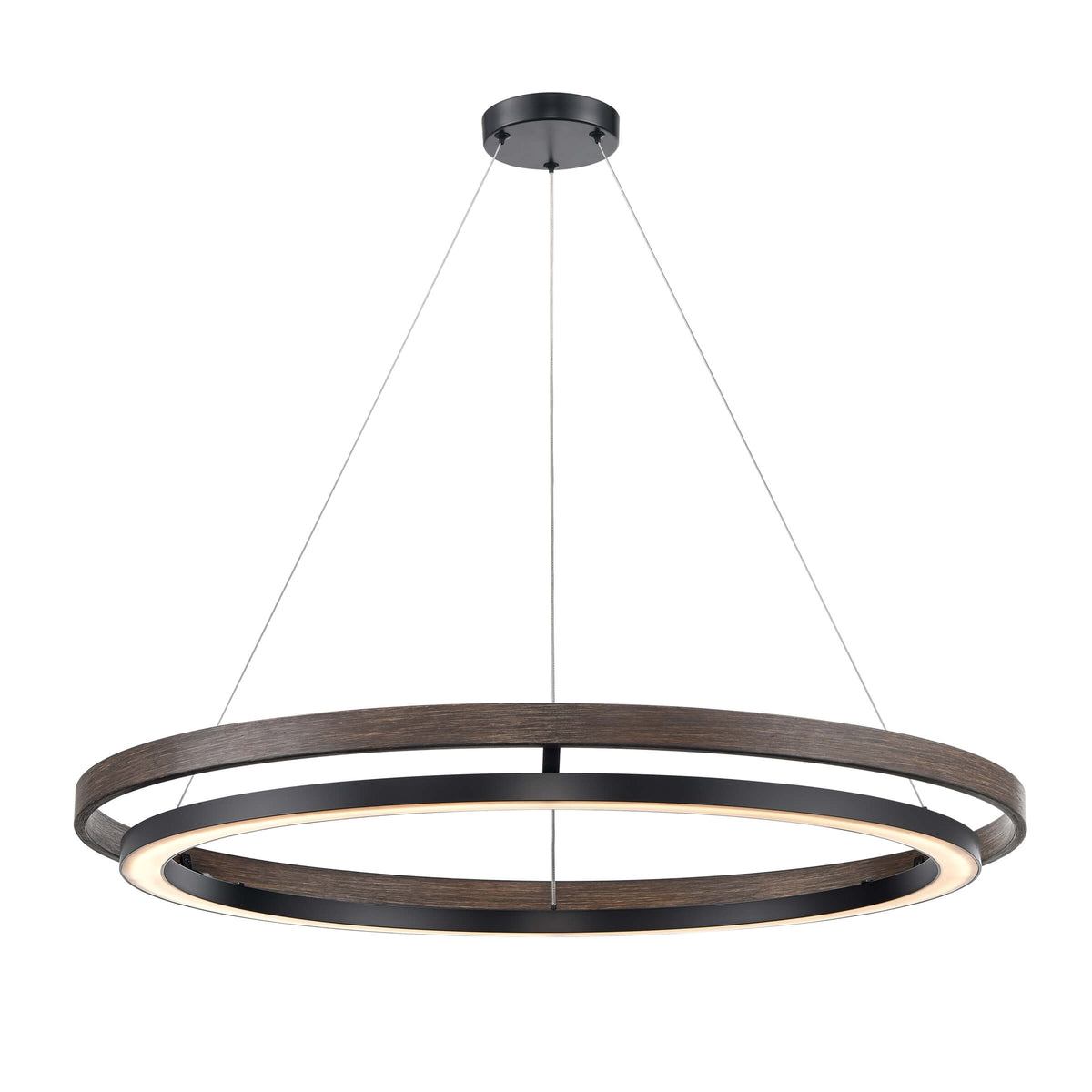DVI LIGHTING CYBELE CCT 30" PENDANT EBONY IRONWOOD DVP40849EB+IW-CCT