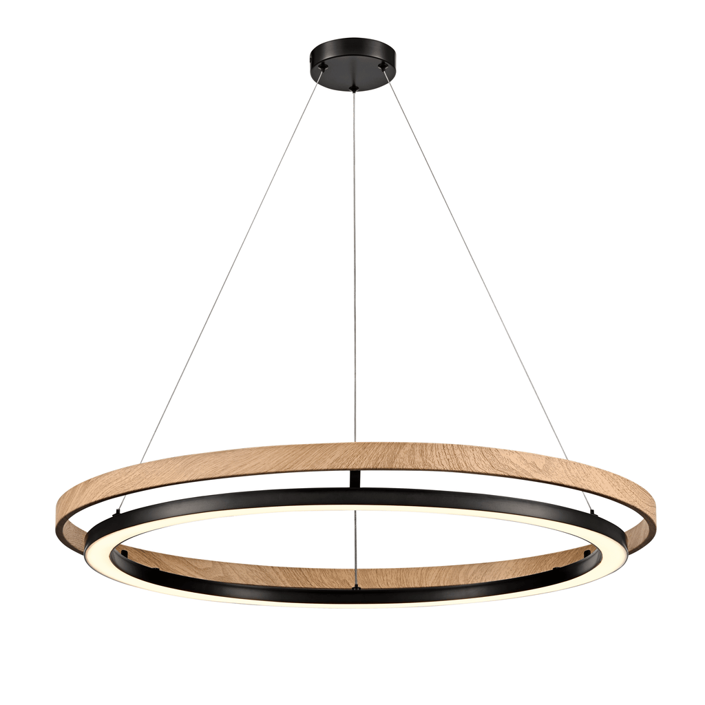 DVI LIGHTING CYBELE CCT 30" PENDANT EBONY WOOD SHADE DVP40849EB+NW-CCT