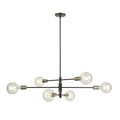 DVI LIGHTING LAKE LOFT 6 LT PENDANT PLATINUM DVP41102PL+GR