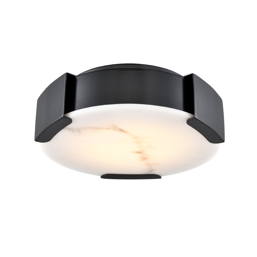 DVI LIGHTING PETRA 7.75" LED FLUSH MOUNT EBONY DVP42018EB-GFA