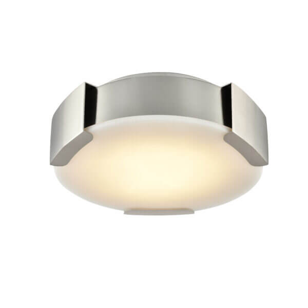 DVI LIGHTING PETRA 7.75" LED FLUSH MOUNT SATIN NICKEL DVP42018SN-AFA