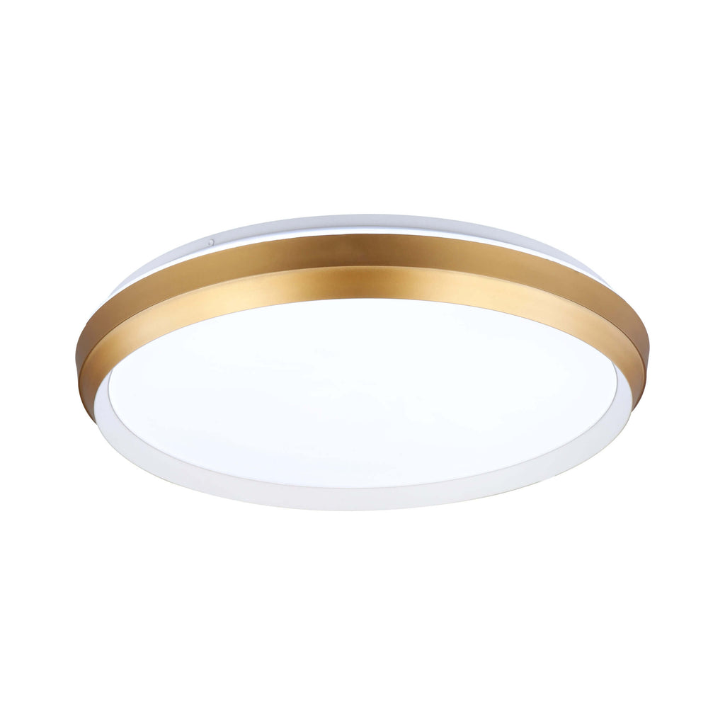 DVI LIGHTING LABRADOR LED 15" FLUSH MOUNT GOLD AND WHITE DVP42138MW+GD-5CCT