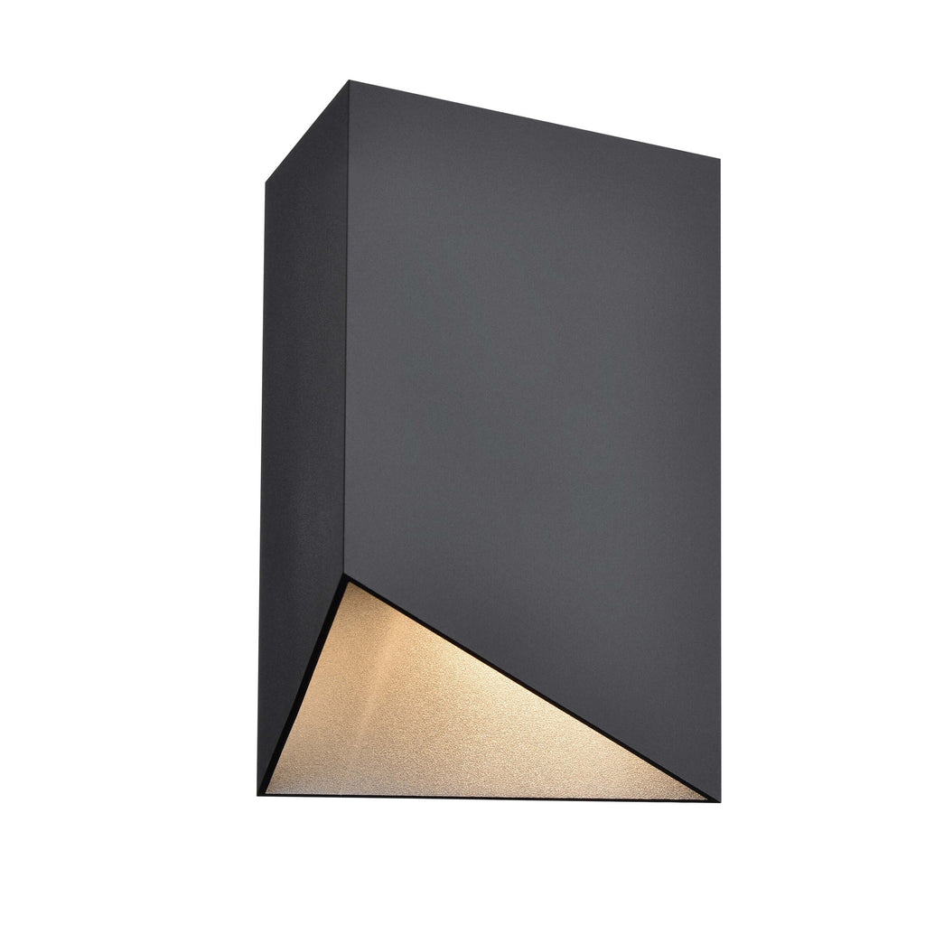 DVI LIGHTING BRECON OUTDOOR TRIANGLE 8.5" SCONCE DVP43080SS+BK