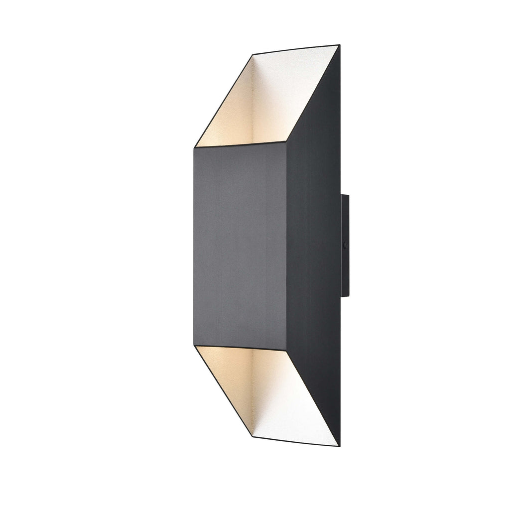 DVI LIGHTING BRECON OUTDOOR SQUARE 18" SCONCE DVP43061SS+BK