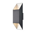 DVI LIGHTING BRECON OUTDOOR SQUARE 18" SCONCE DVP43061SS+BK