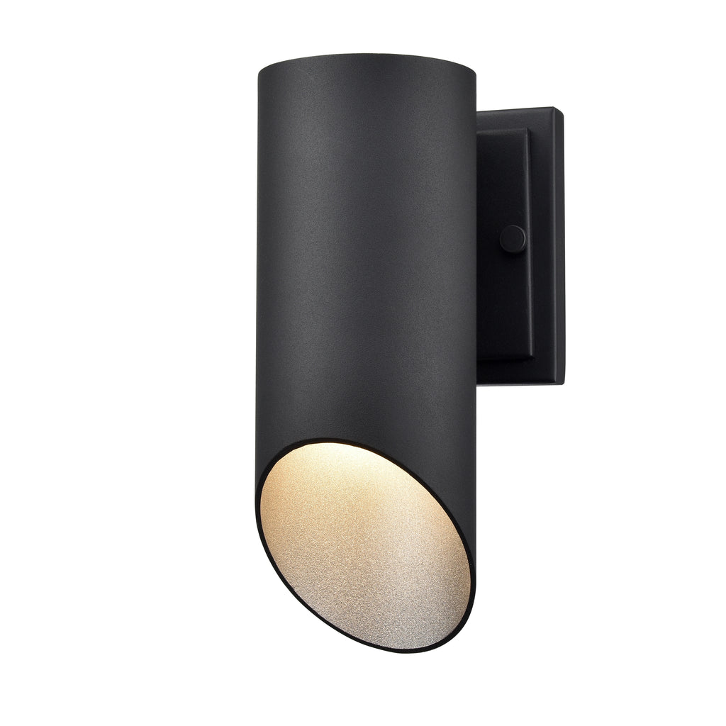 DVI LIGHTING BRECON OUTDOOR CYLINDER 9.5" SCONCE DVP43070SS+BK