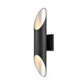 DVI LIGHTING BRECON OUTDOOR CYLINDER 20" SCONCE DVP43071SS+BK