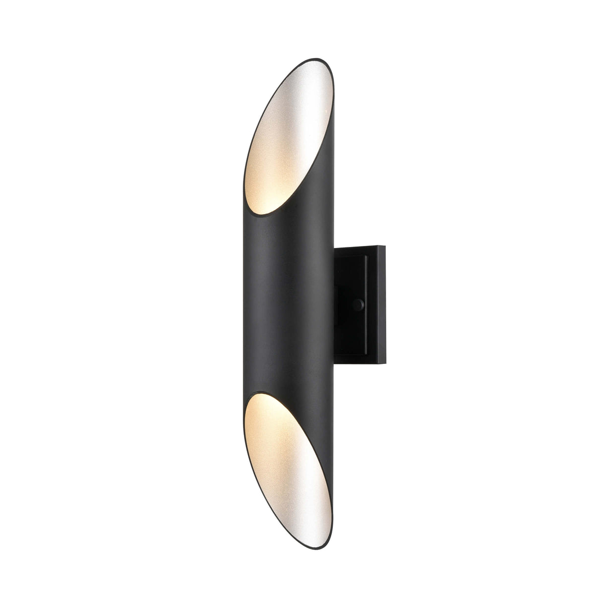 DVI LIGHTING BRECON OUTDOOR CYLINDER 20" SCONCE DVP43071SS+BK