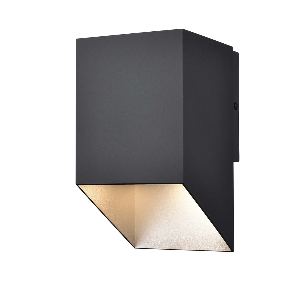 DVI LIGHTING BRECON OUTDOOR SQUARE 8.5" SCONCE DVP43060SS+BK