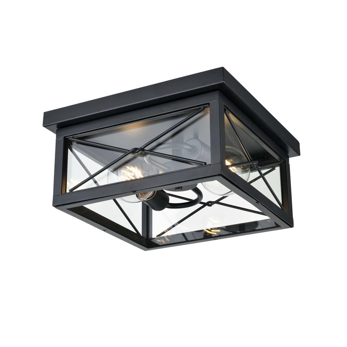 DVI LIGHTING COUNTRY FAIR FLUSH MOUNT BLACK DVP43370BK-CL