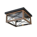DVI LIGHTING COUNTRY FAIR FLUSH MOUNT IRONWOOD DVP43370BK+IW-CL