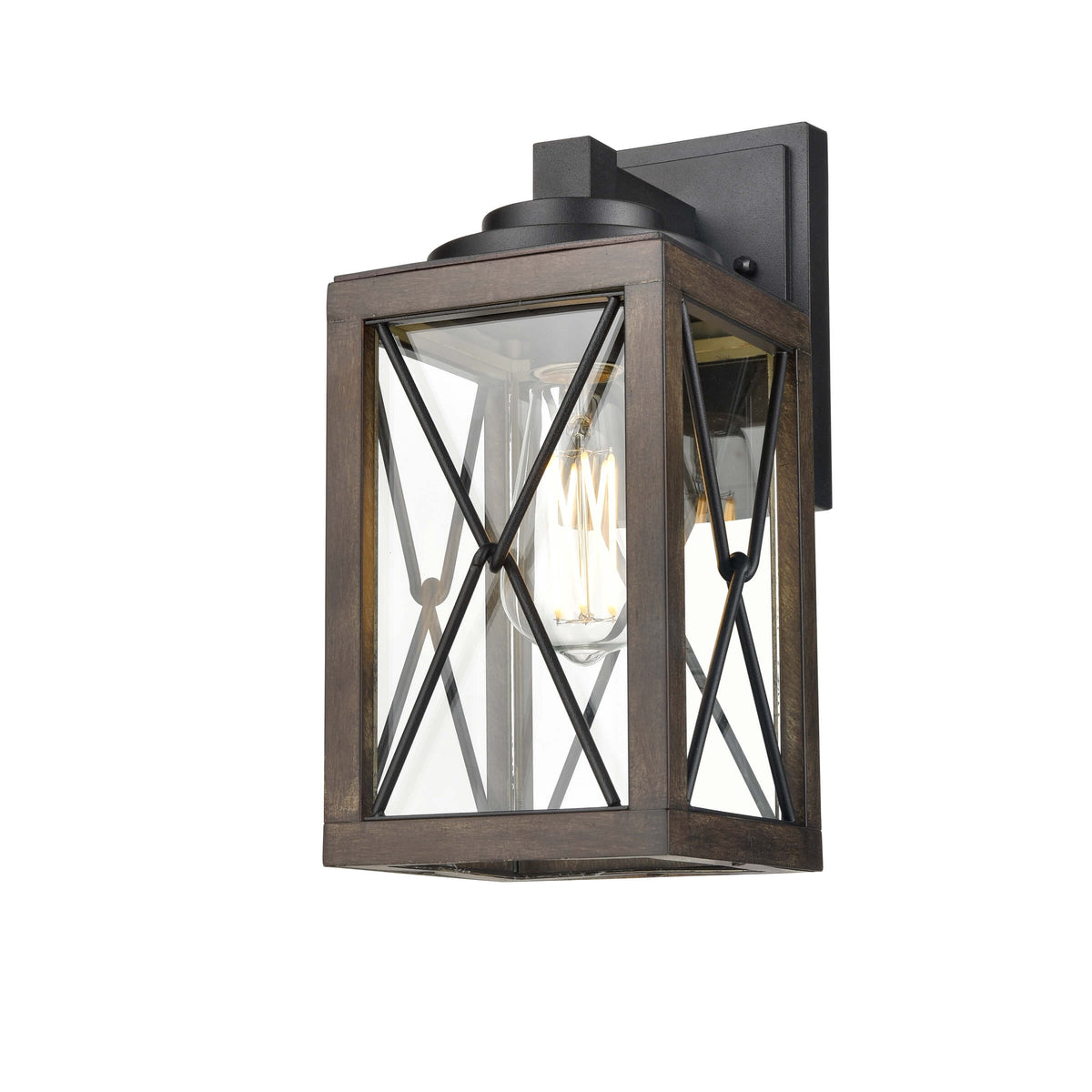 DVI LIGHTING COUNTRY FAIR SCONCE IRONWOOD DVP43371BK+IW-CL