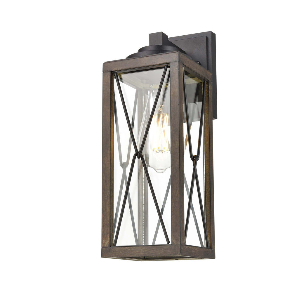 DVI LIGHTING COUNTRY FAIR SCONCE IRONWOOD DVP43372BK+IW-CL