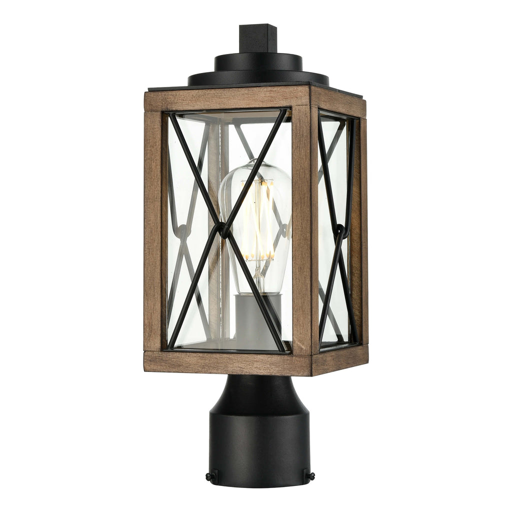 DVI LIGHTING COUNTRY FAIR LAMP POST IRONWOOD DVP43377BK+IW-CL