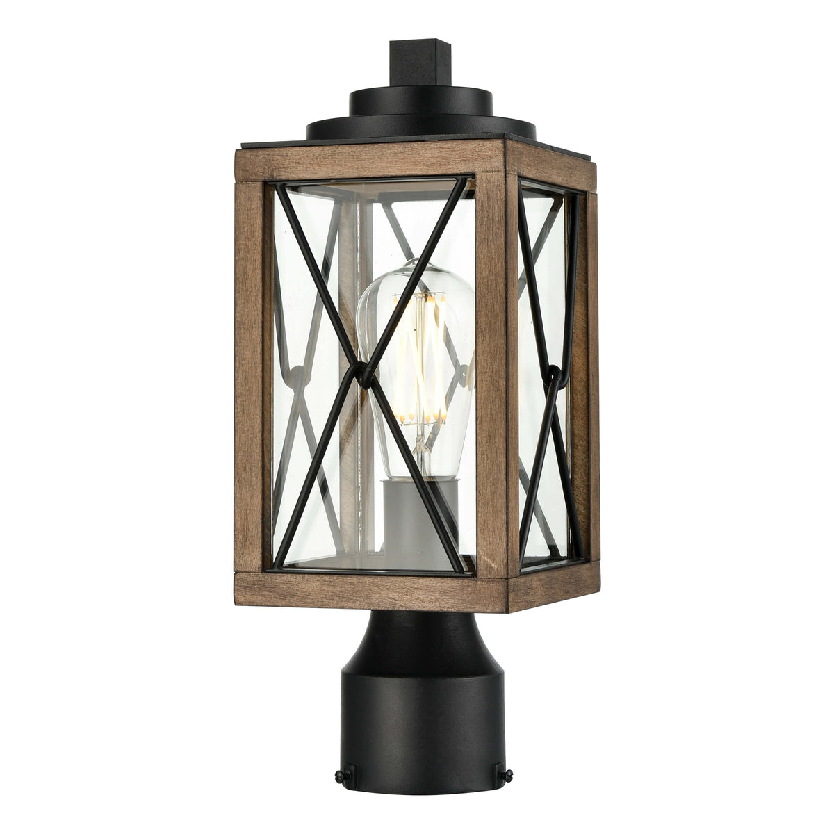 DVI LIGHTING COUNTRY FAIR LAMP POST IRONWOOD DVP43377BK+IW-CL