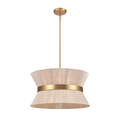 DVI LIGHTING ELLESMERE 6 LIGHT PENDANT OAT SHADE  DVP43605BR-OAT