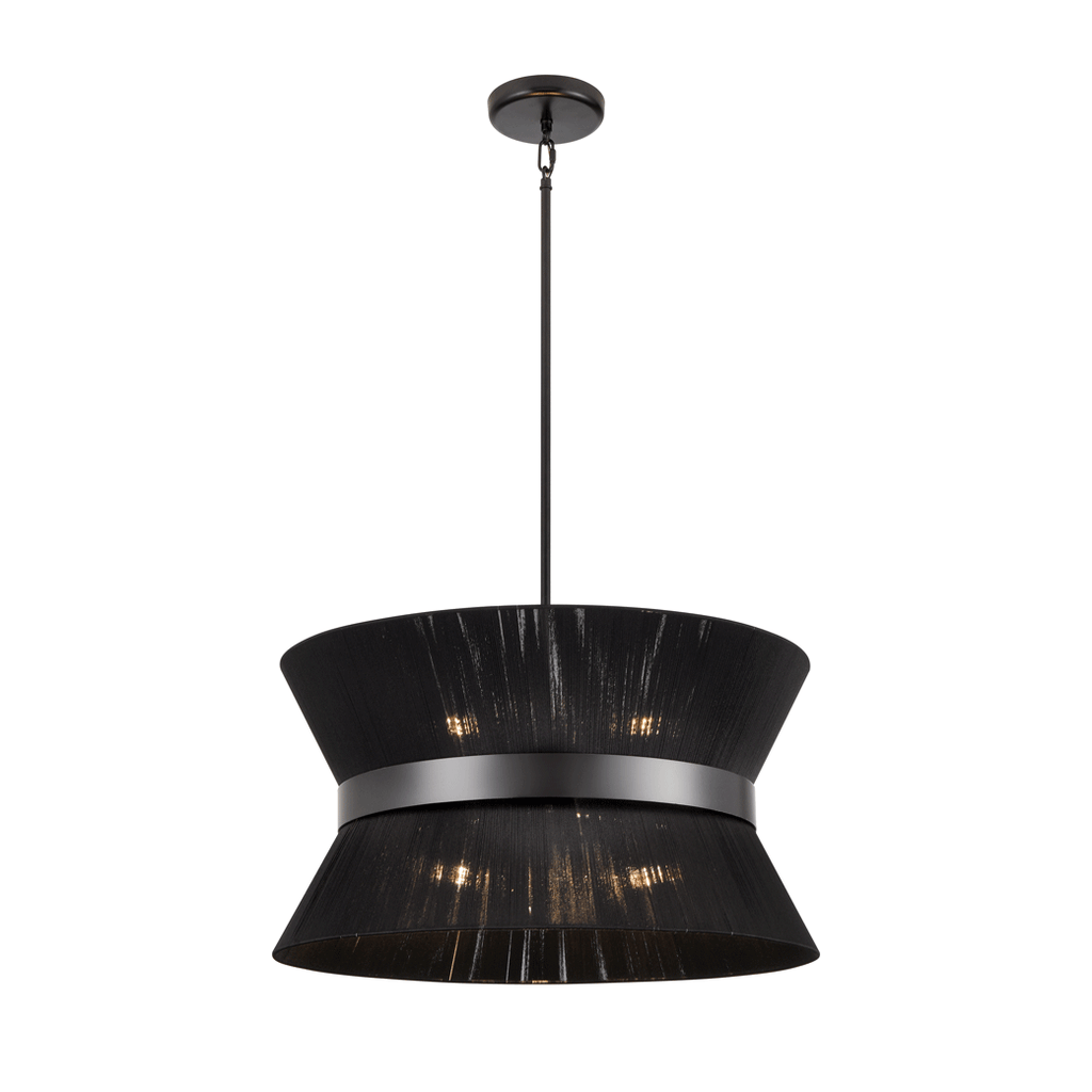 DVI LIGHTING ELLESMERE 6 LIGHT PENDANT EBONY DVP43605EB-BK