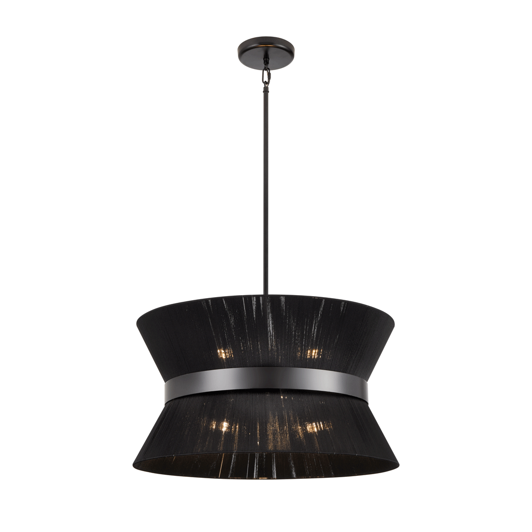 DVI LIGHTING ELLESMERE 6 LIGHT PENDANT EBONY DVP43605EB-BK