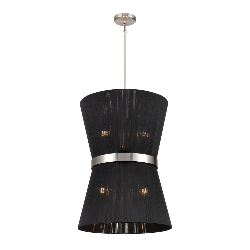 DVI LIGHTING ELLESMERE 6 LT FOYER SATIN NICKEL DVP43648SN-BK