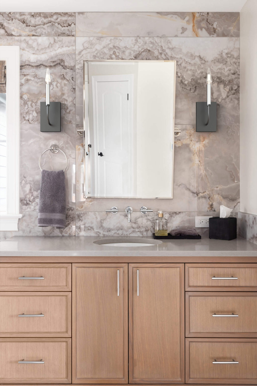 DVI LIGHTING OLIVIA WALL SCONCE GRAPHITE DVP44001MF+GR
