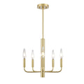 DVI LIGHTING OLIVIA 5 LT CHANDELIER PAINTED SATIN BRASS DVP44025MF+PSB